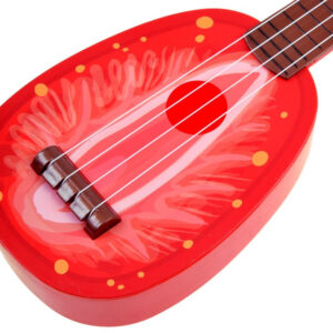 Vaikiška vaisių gitara 37 cm IN0033 – Braškės formos ukulelė - Image 4