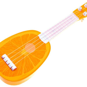Vaikiška vaisių gitara 37 cm IN0033 – Braškės formos ukulelė - Image 2