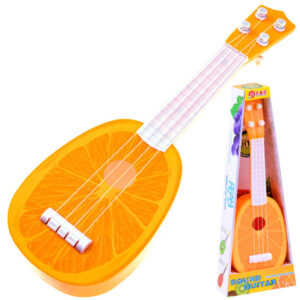 Vaikiška vaisių gitara 37 cm IN0033 – Braškės formos ukulelė