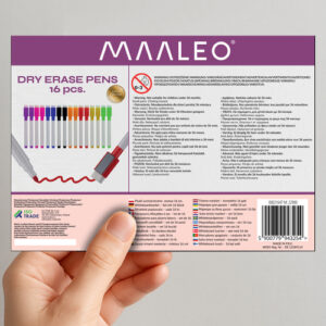 Sauso nuvalymo žymekliai - rinkinyje 16 vnt. Maaleo 21647 - Image 2