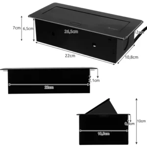 „Izoxis 21446“ dvigubas USB lizdas, paslėptas stalviršyje - Image 3