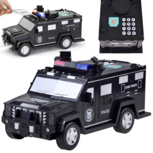 Žaislinis policijos automobilis, taupyklė, bankomatas, seifas ZA3705