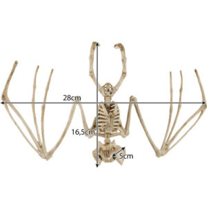 Šikšnosparnio skeletas - dekoracija 30cm Malatec 22005 - Image 3