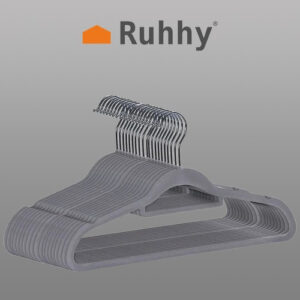 Drabužių kabykla 20 vnt - pilka Ruhhy 22535 - Image 2