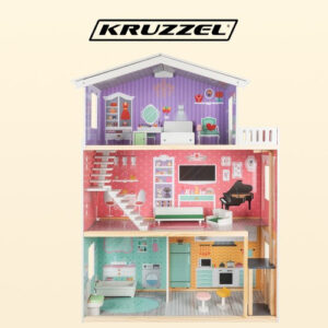Kruzzel lėlių namelis Didelis lėlių namelis 114 cm 114 cm - Image 2