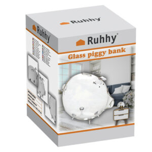 Piggy bank - stiklinė kiaulė Ruhhy 22588 - Image 2