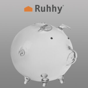 Piggy bank - stiklinė kiaulė Ruhhy 22588 - Image 3