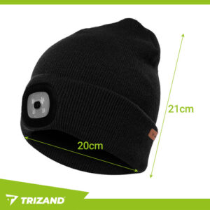 Žieminė kepurė su žibintuvėliu - juoda Trizand 22663 - Image 2