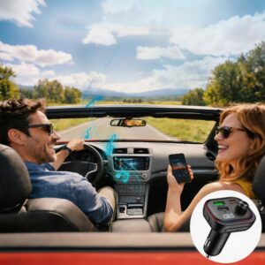 Tech-Protect CC07 3 PRIEVADŲ AUTOMOBILINIS ĮKROVIKLIS PD 54W + FM SIŲSTUVAS BLUETOOTH JUODAS - Image 4