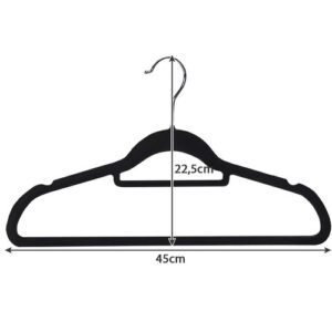 Drabužių kabykla 20 vnt - juoda Ruhhy 22536 - Image 3