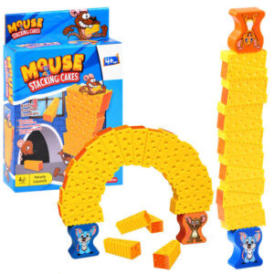 Arkadinio žaidimo „Peliuko sūrio bokštas“ (Arcade Mouse Cheese Tower) – daugybė variantų ir derinių GR0499 Peliuko „Jenga“ bokštas GR0499