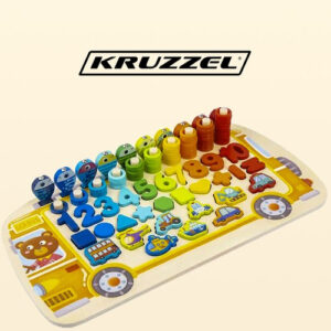 Medinė dėlionė - rūšiuotojas 6 in 1 Kruzzel 22636 - Image 3