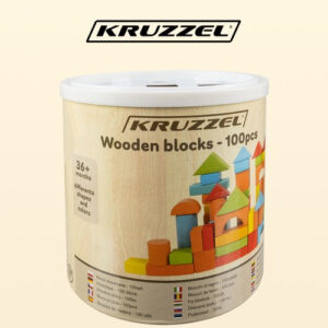 Medinės kaladėlės - 100 vnt. Kruzzel 22666 - Image 2