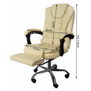 Biuro kėdė su atrama kojoms - smėlio spalvos Malatec 23287 - Image 3