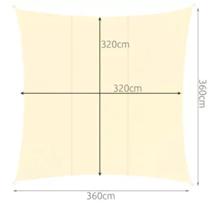 Burė nuo saulės 3,6x3,6 m Gardlov 23165 - Image 4