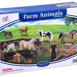 ANIMALS SERIES ŪKIS Didelis ūkio gyvūnų rinkinys Figūrėlės ARKLIAI ZA2991 - Image 7