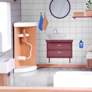 Medinis Boho stiliaus lėlių namelis su LED ZA4131 - Image 5