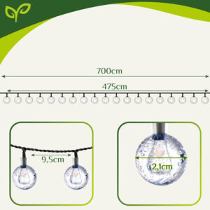 Saulės girlianda 7m IP65 Gardlov 24008 - Image 3