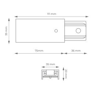 Lubinis bėginio apšvietimo komplektas DPM X-LINE 4xGU10, auksinis - Image 2