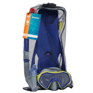 Bestway nardymo rinkinys: kaukė su vamzdeliu ir pelekais MĖLYNAS 7+ 25046 - Image 3