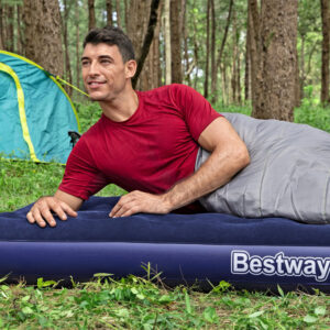 Bestway pripučiamas kempingo čiužinys 1 asmeniui 150kg veliūrinis 188x99cm 67001 - Image 7