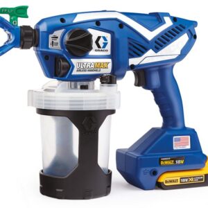 GRACO ULTRAMAX DAŽYMO PISTOLETAS ( 2 x 2AH DEWALT AKUM. + ĮKROVIKLIS ) + KREPŠYS