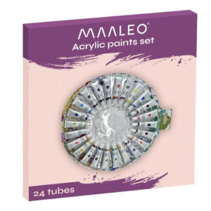 Akriliniai dažai 12ml - rinkinys 24vnt Maaleo 24725 - Image 2