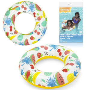Bestway pripučiamas plaukimo ratas geltonas FRUITS 61cm 36014 B