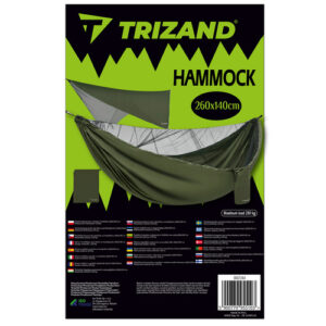 Turistinis hamakas su brezentu ir tinkleliu nuo uodų 260x140 cm - Image 2