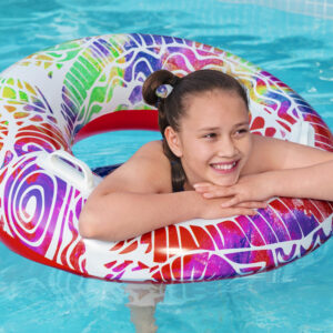 Bestway pripučiamas plaukimo ratas su rankenomis RAUDONAS 91cm 36084 - Image 3