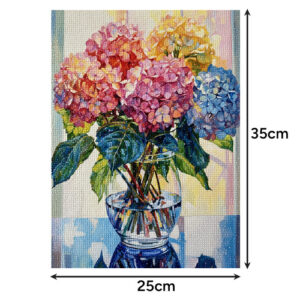 Deimantinis siuvinėjimas „Puokštė“ 40x30cm Maaleo 26770 - Image 3