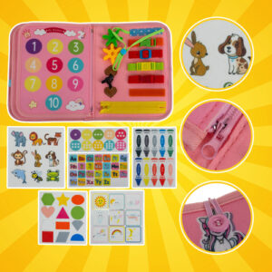 Manipuliacinė knyga – rožinė Kruzzel 26880 - Image 6