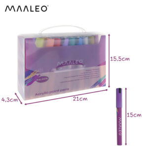 Akriliniai žymekliai - 24 vnt. rinkinys Maaleo 25790 - Image 4