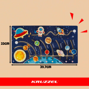 Medinė dėlionė - saulės sistema Kruzzel 26696 - Image 2