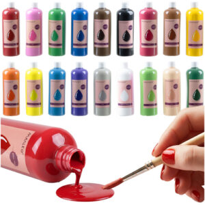 Plakatų dažai - 18 vnt. po 500 ml rinkinys Maaleo 26341