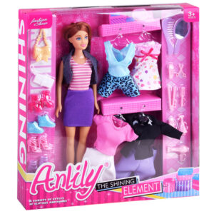 Lėlė Anlily su drabužiais, aprangos komplektais, batais ir aksesuarais ZA2457 - Image 6