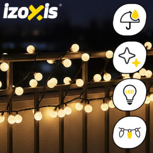 Kalėdinių kamuoliukų lemputės 300LED 30m Izoxis 26264 - Image 5