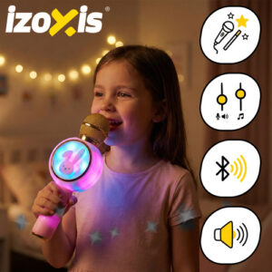„Izoxis 27048“ rožinis belaidis karaoke mikrofonas - Image 4