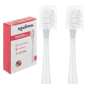 Baltos dantų šepetėlio galvutės, 2 vnt., Soulima 26929