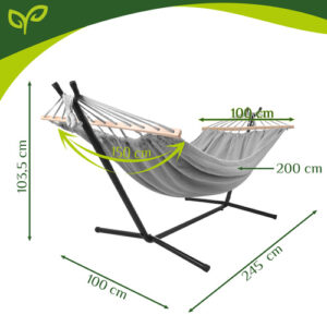 Sodo hamakas 200x150cm Gardlov su rėmu 27293 - Image 3