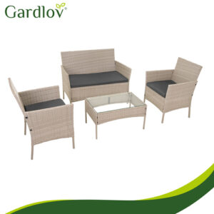 Smėlio spalvos rotango sodo baldai Gardlov 26909 - Image 4