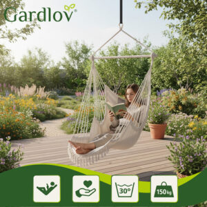Sūpynės - pakabinamos kėdės 210 cm smėlio spalvos Gardlov - Image 3