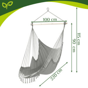 Sūpynės - pakabinamos kėdės 210 cm pilkos Gardlov - Image 2