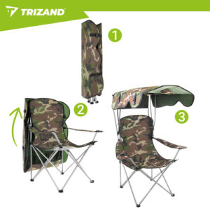 Trizand „Panama“ maskuojamojo rašto žvejybos kėdė - Image 4