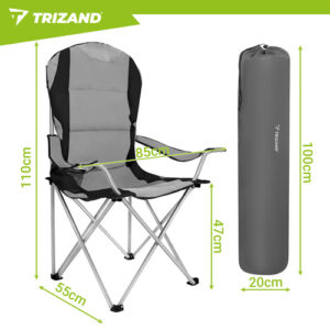 Trizand juoda ir pilka žvejybos kėdė - Image 4