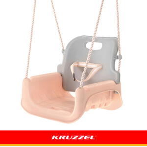 Kruzzel 3 viename pilkai smėlio spalvos vaikiškos sūpynės - Image 5