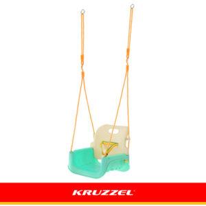 Kruzzel 3 viename kreminės ir turkio spalvos vaikiškos sūpynės - Image 6