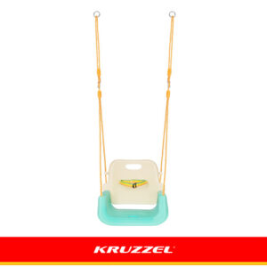 Kruzzel 3 viename kreminės ir turkio spalvos vaikiškos sūpynės - Image 5