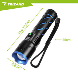 800 lm Trizand 26950 taktinis žibintuvėlis - Image 3