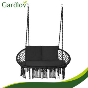 Gardlov dviguba sūpynių pagalvėlė – juoda - Image 5